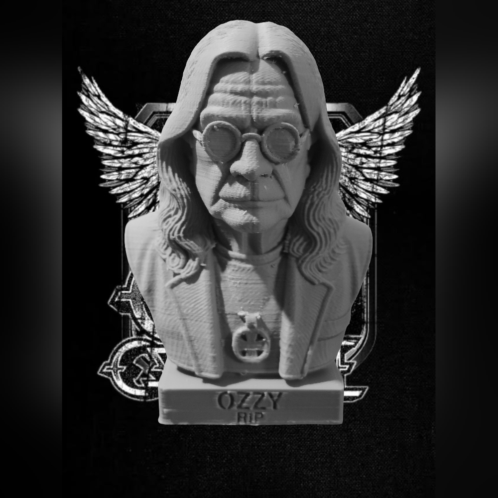 3D Printed Ozzy Osbourne Bust Figurine